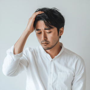 Japanese_man_holding_his_head_in_worry_looking_down2